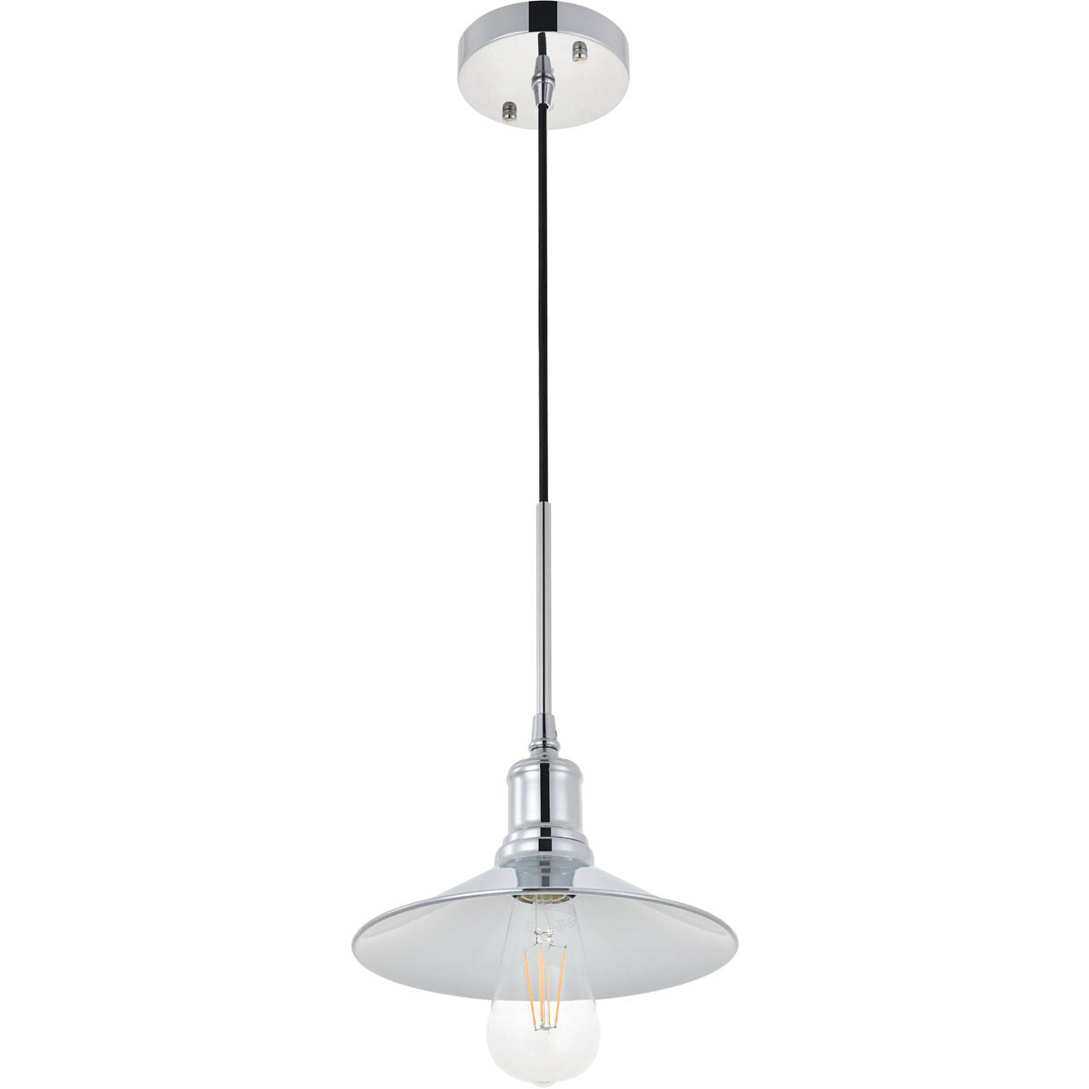 Etude 1 Light 8.7 inch Chrome Pendant Ceiling Light