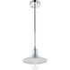 Etude 1 Light 8.7 inch Chrome Pendant Ceiling Light