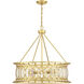 Daintree 8 Light 30 inch True Gold Pendant Ceiling Light