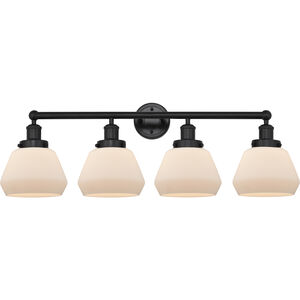 Fulton 4 Light 33.5 inch Matte Black Bath Vanity Light Wall Light