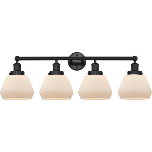 Fulton 4 Light 33.5 inch Matte Black Bath Vanity Light Wall Light