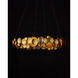Lavengro LED 32 inch Contemporary Gold Leaf Chandelier Ceiling Light