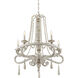Helena 5 Light 28 inch Provence with Gold Accents Chandelier Ceiling Light