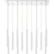 Forest LED 9.75 inch Chrome Chandelier Ceiling Light in 37, Matte White Steel, 14
