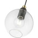 Downtown 1 Light 8 inch Bronze with Antique Brass Accents Pendant Ceiling Light, Sphere