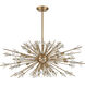 Starburst 29 Light 48 inch Satin Brass Chandelier Ceiling Light