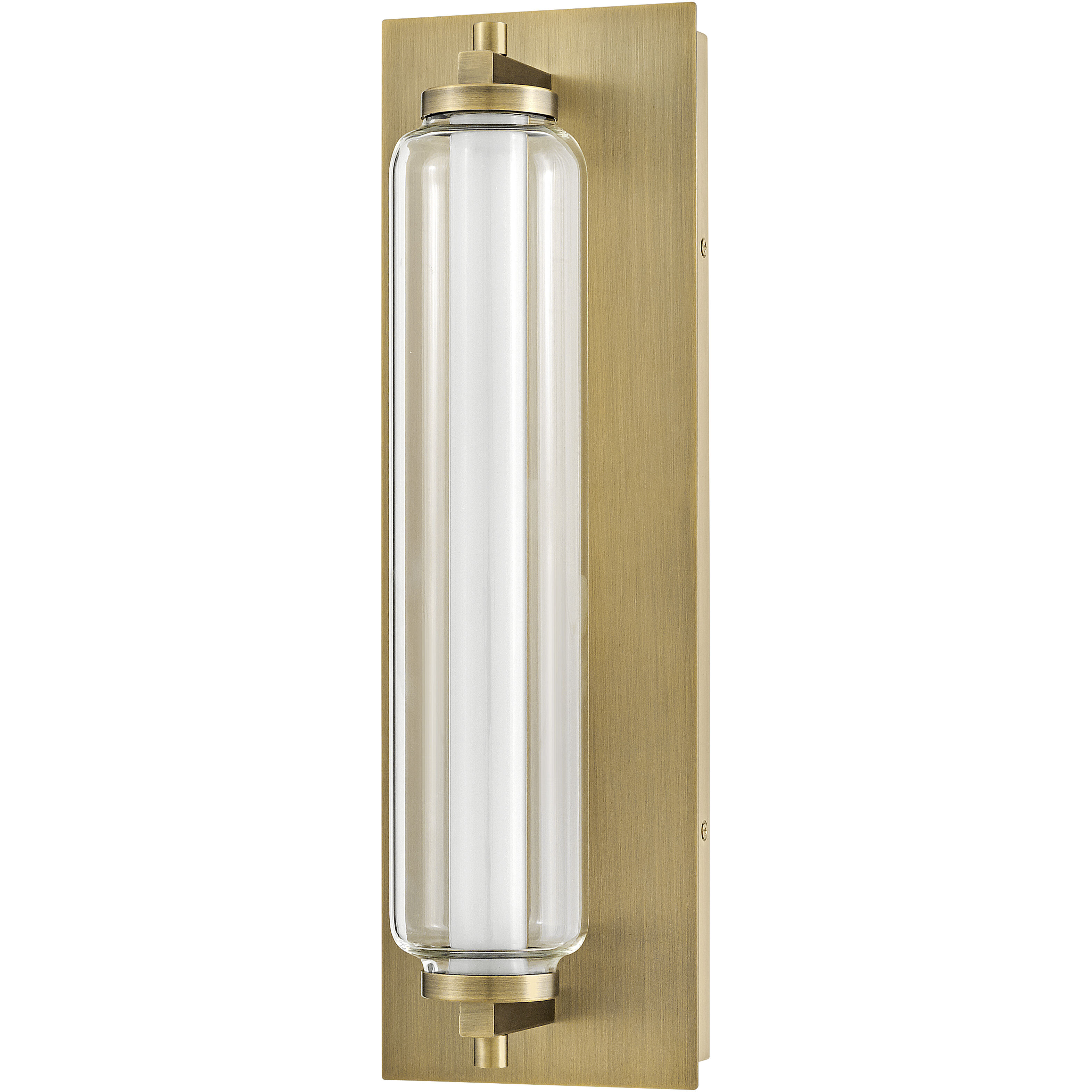 Lucien LED 5 inch Lacquered Brass Vanity Light Wall Light, Vertical