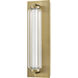 Lucien LED 5 inch Lacquered Brass Vanity Light Wall Light, Vertical