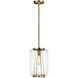Rosie 1 Light 8.5 inch Satin Brass Pendant Ceiling Light
