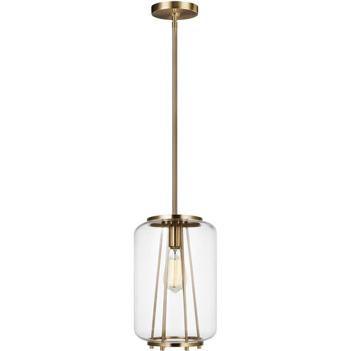 Rosie 1 Light 8.5 inch Satin Brass Pendant Ceiling Light