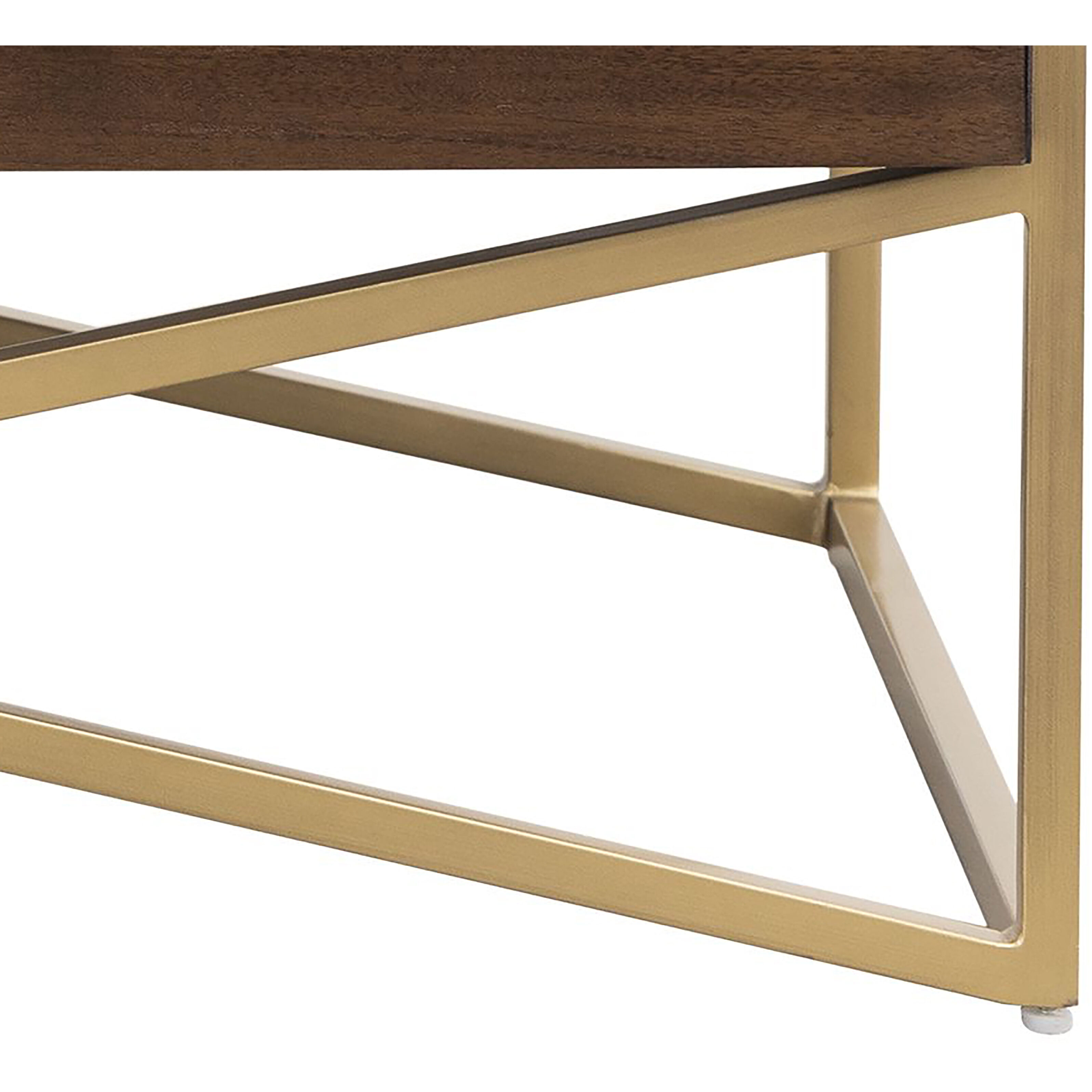 Guilford 48 X 29 inch Mahogany with Satin Brass Coffee Table