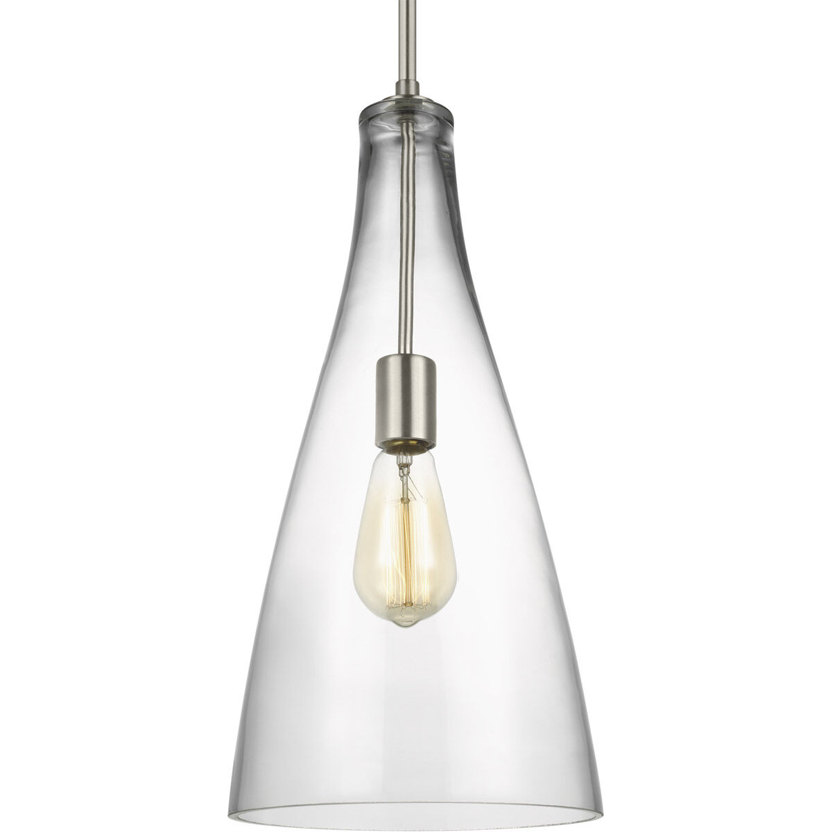 Khloe 1 Light 9 inch Brushed Nickel Pendant Ceiling Light