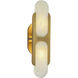 Odin 2 Light 17 inch Vintage Brass ADA Wall Sconce Wall Light in Vintage Brass and Alabaster