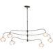 Ume 6 Light 22 inch Natural Iron Pendant Ceiling Light in Ume Frosted, Large