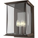 Kingston 2 Light 14.8 inch Coastal Bronze and Translucent Vintage Platinum Outdoor Sconce in Coastal Bronze/Translucent Vintage Platinum, Large