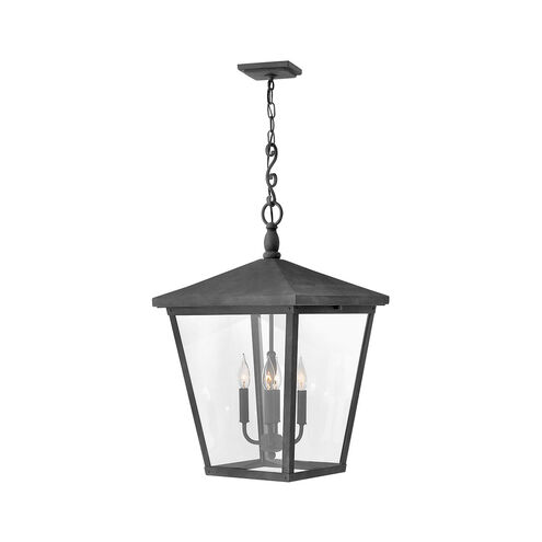 Heritage Trellis LED 16 inch Aged Zinc Outdoor Hanging Lantern