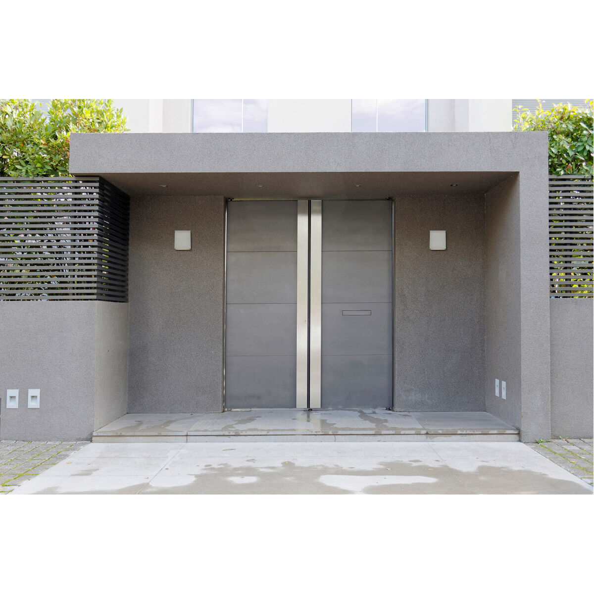 Raine 7 inch Silver Outdoor Wall Light