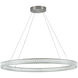 Chevron LED 39.37 inch Brushed Nickel Pendant Ceiling Light