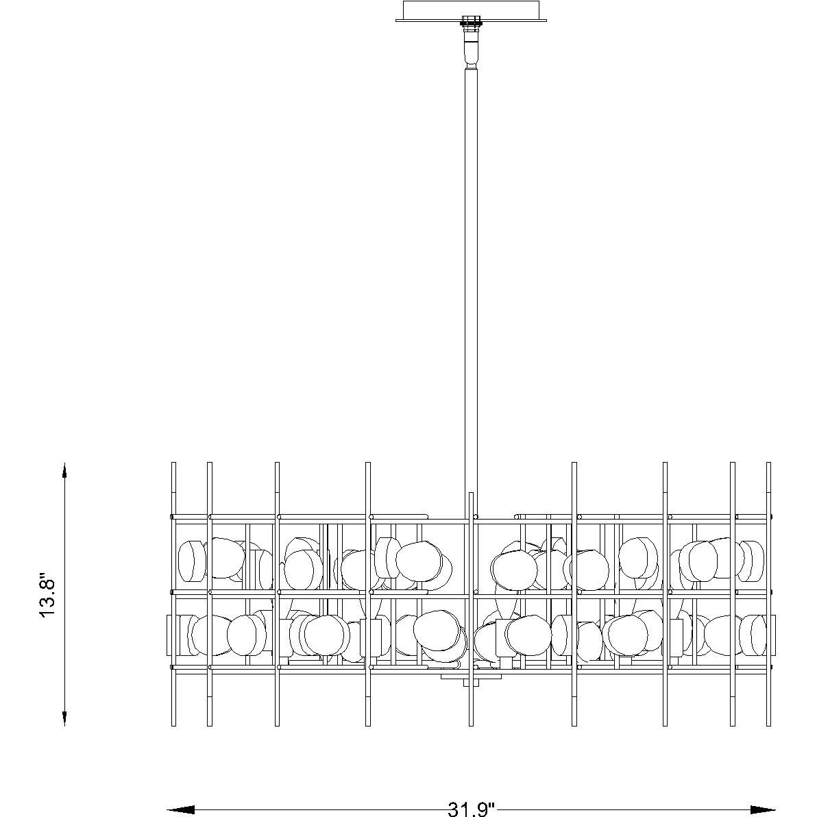 Garroway 9 Light 32 inch Aged Brass Chandelier Ceiling Light