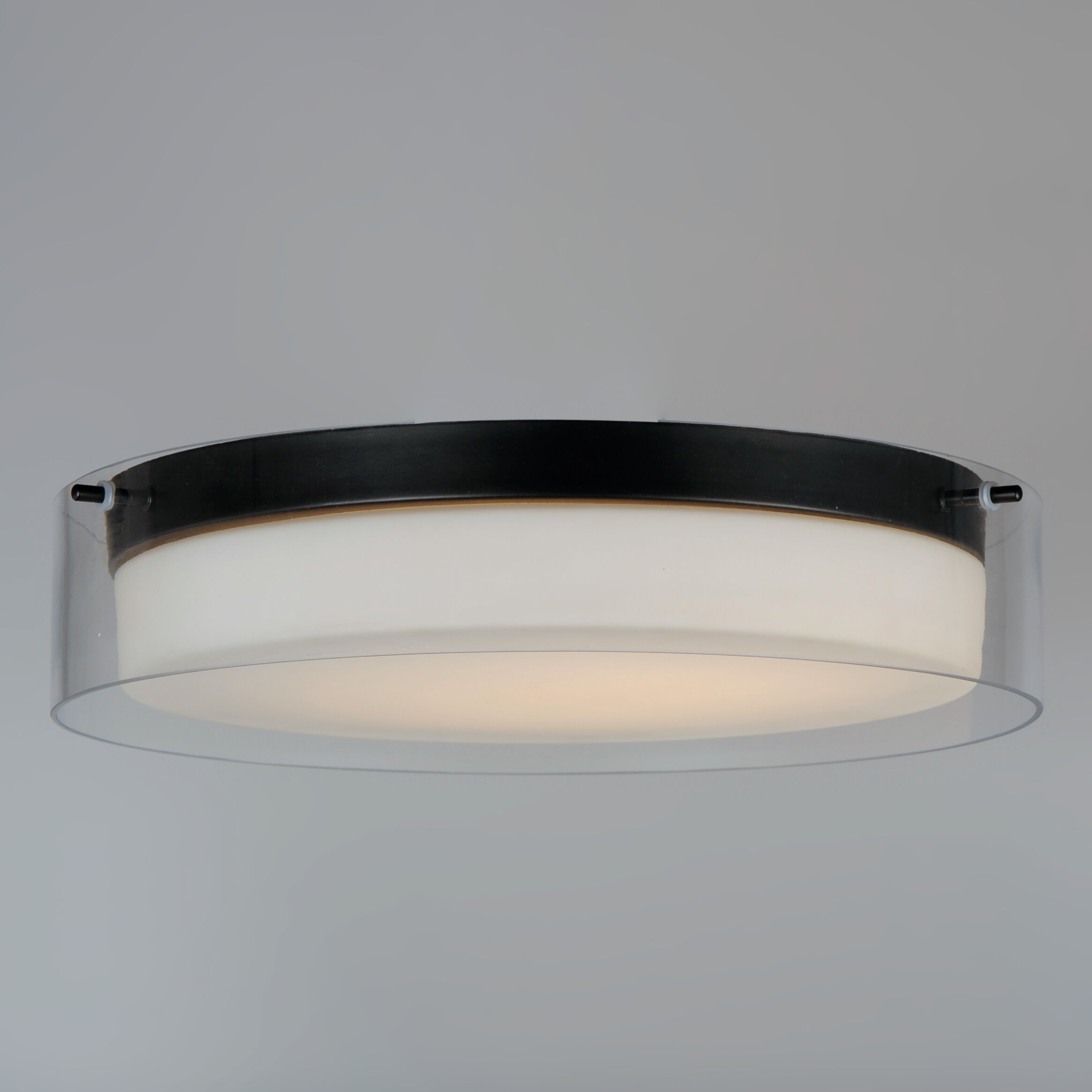 Duo LED 20 inch Black Flush Mount Ceiling Light