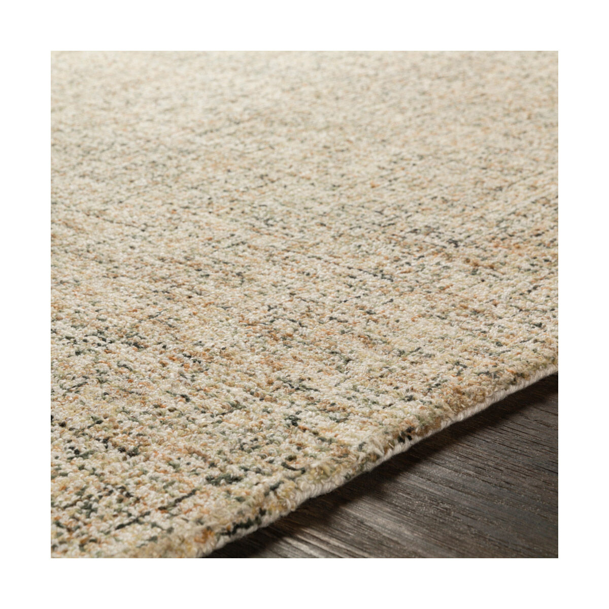 Robin 90 X 60 inch Dark Green/Cream/Khaki/Camel Rugs, Rectangle