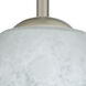 Bolla 1 Light Satin Nickel Stem Pendant Ceiling Light