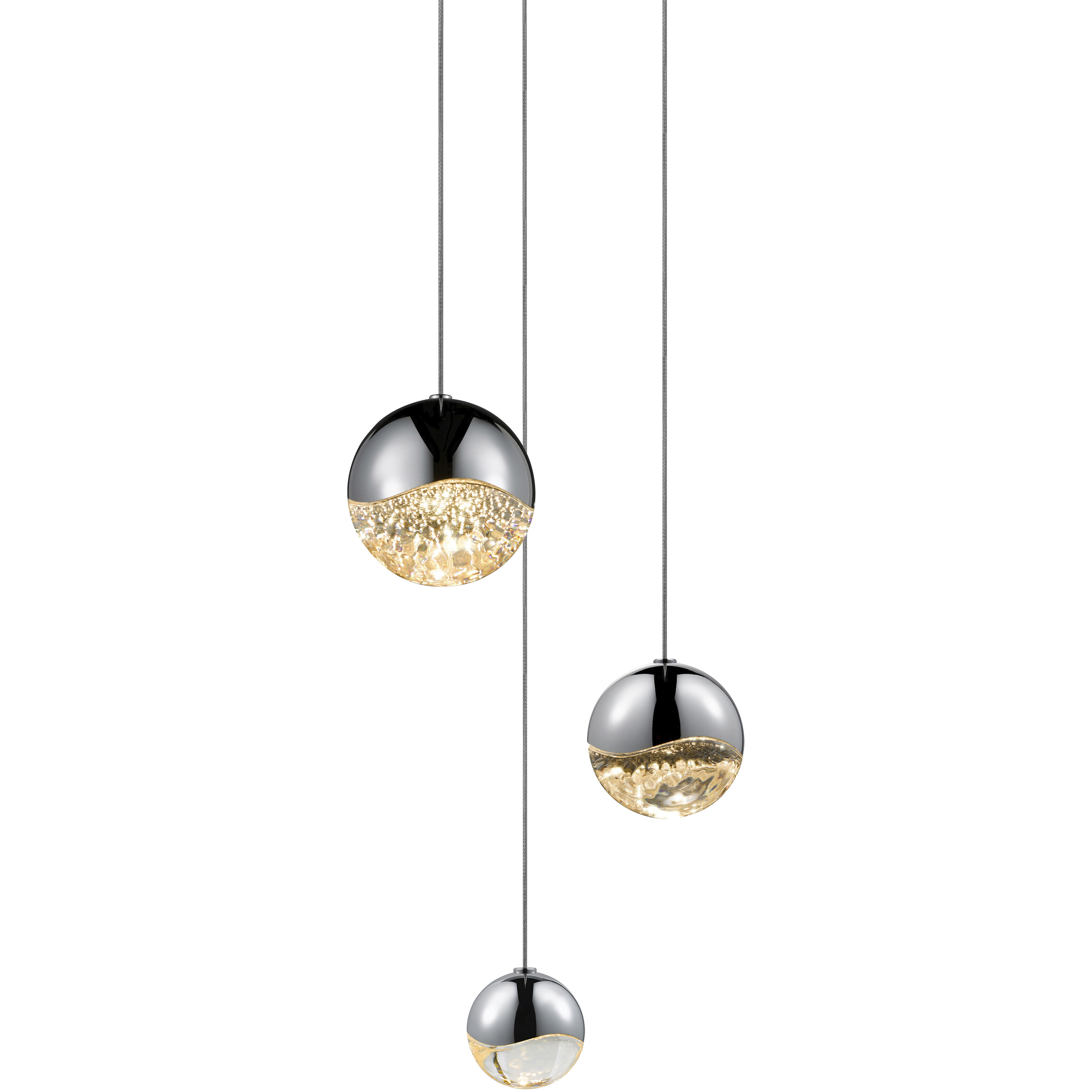 Grapes LED 8.25 inch Polished Chrome Cluster Pendant Ceiling Light in Assorted