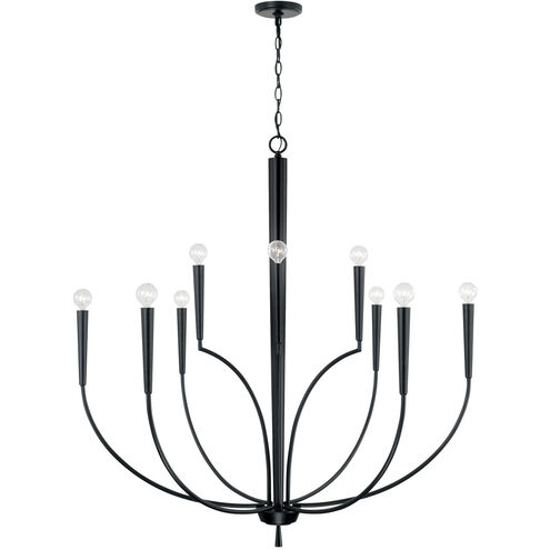 Holden 10 Light 40 inch Matte Black Chandelier Ceiling Light