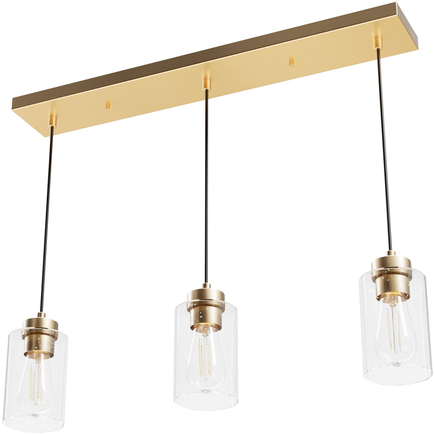 Hartland 3 Light 4.5 inch Alturas Gold Linear Cluster Pendant Ceiling Light, Medium