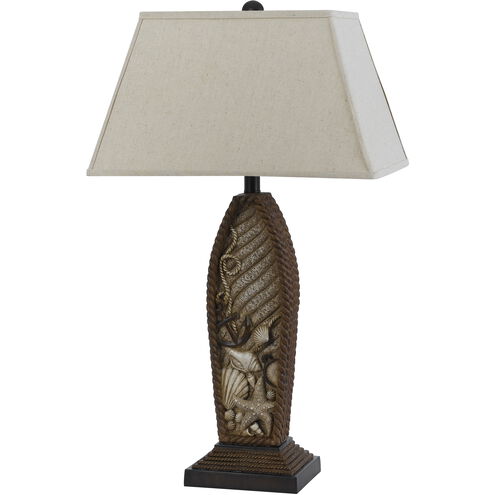 Pompano 30 inch 150 watt Distressed Rope Table Lamp Portable Light