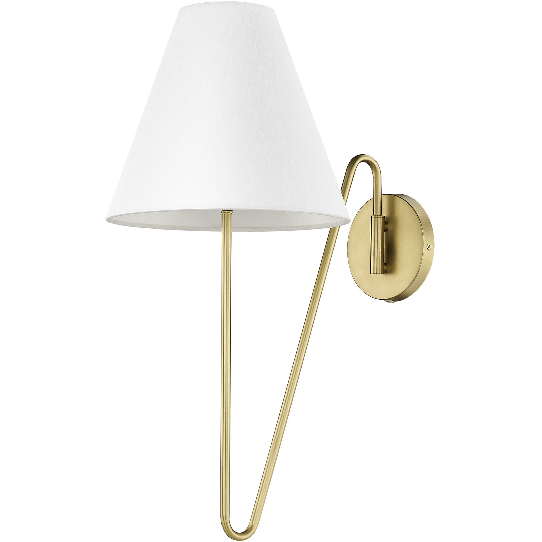 Yep Kennedy 1 Light 11.75 inch Brushed Champagne Brass Swing Arm Wall Lamp Wall Light
