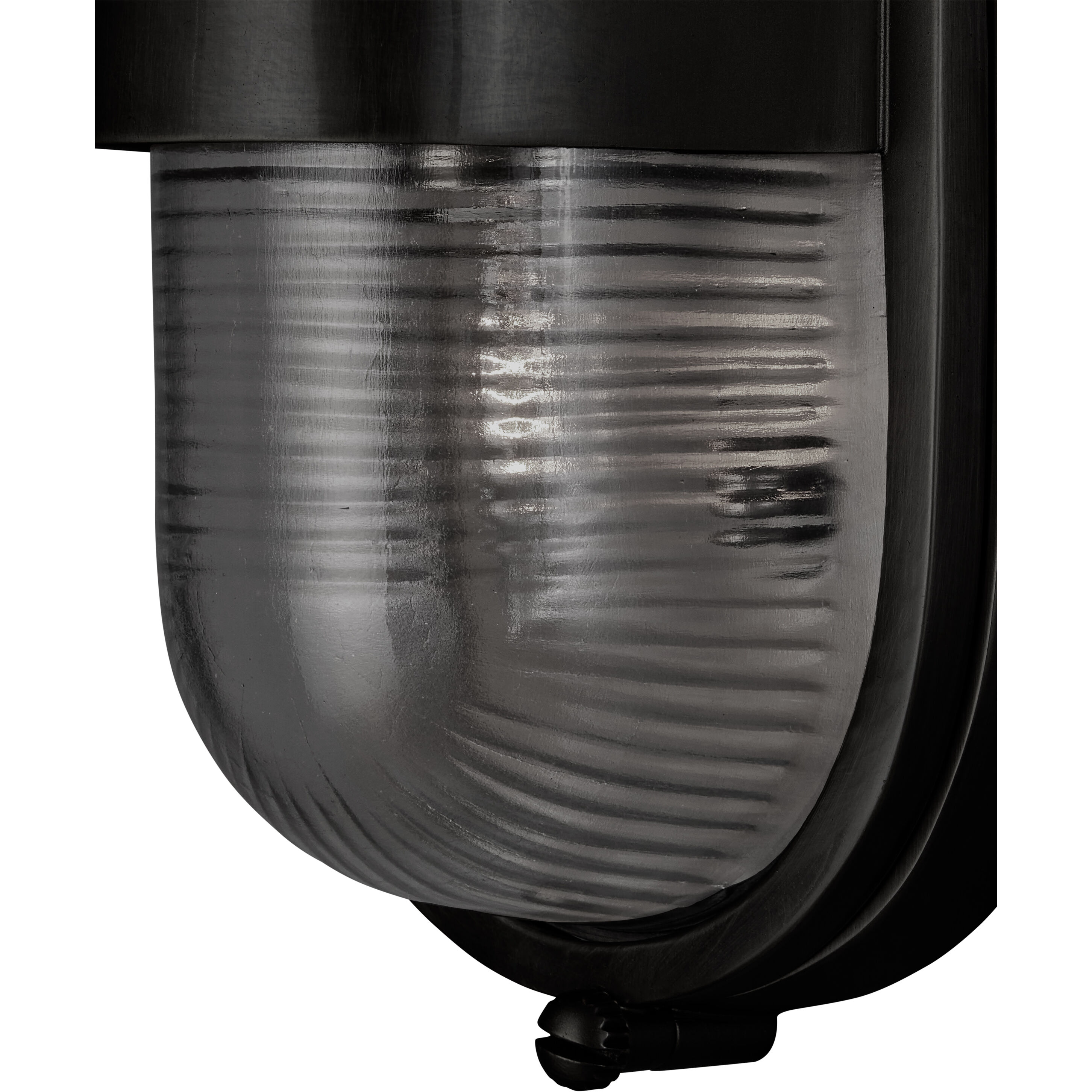 Maritime 1 Light 8.5 inch Matte Black/Clear Outdoor Wall Sconce