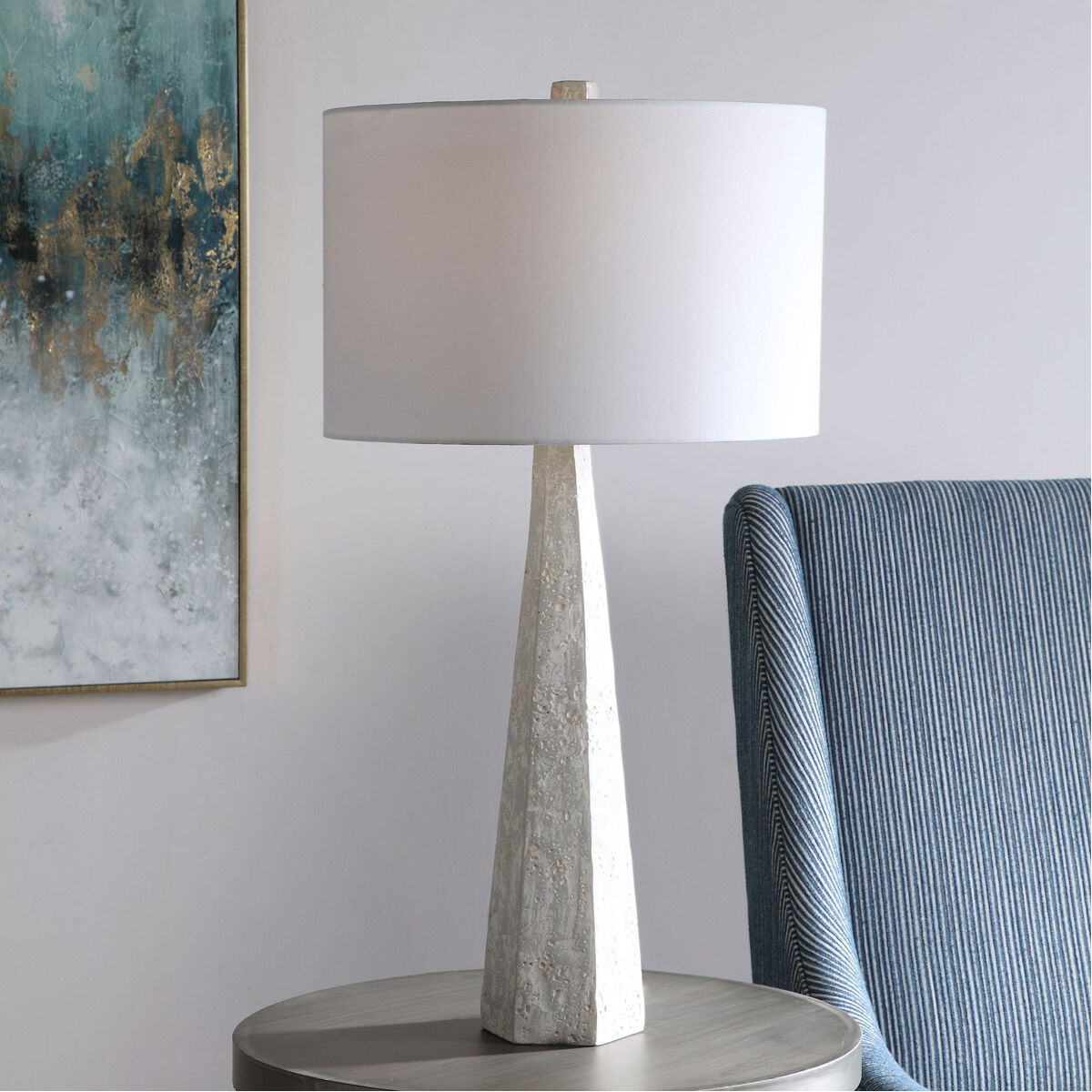 Apollo 33 inch 150 watt Concrete Table Lamp Portable Light