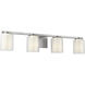 Drew & Jonathan Holden 4 Light 32.63 inch Brushed Nickel Bath Vanity Wall Light