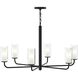 Mack 6 Light 34 inch Matte Black Chandelier Ceiling Light