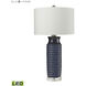 Wrapped Rope 30 inch 9.50 watt Navy Table Lamp Portable Light in LED, 3-Way