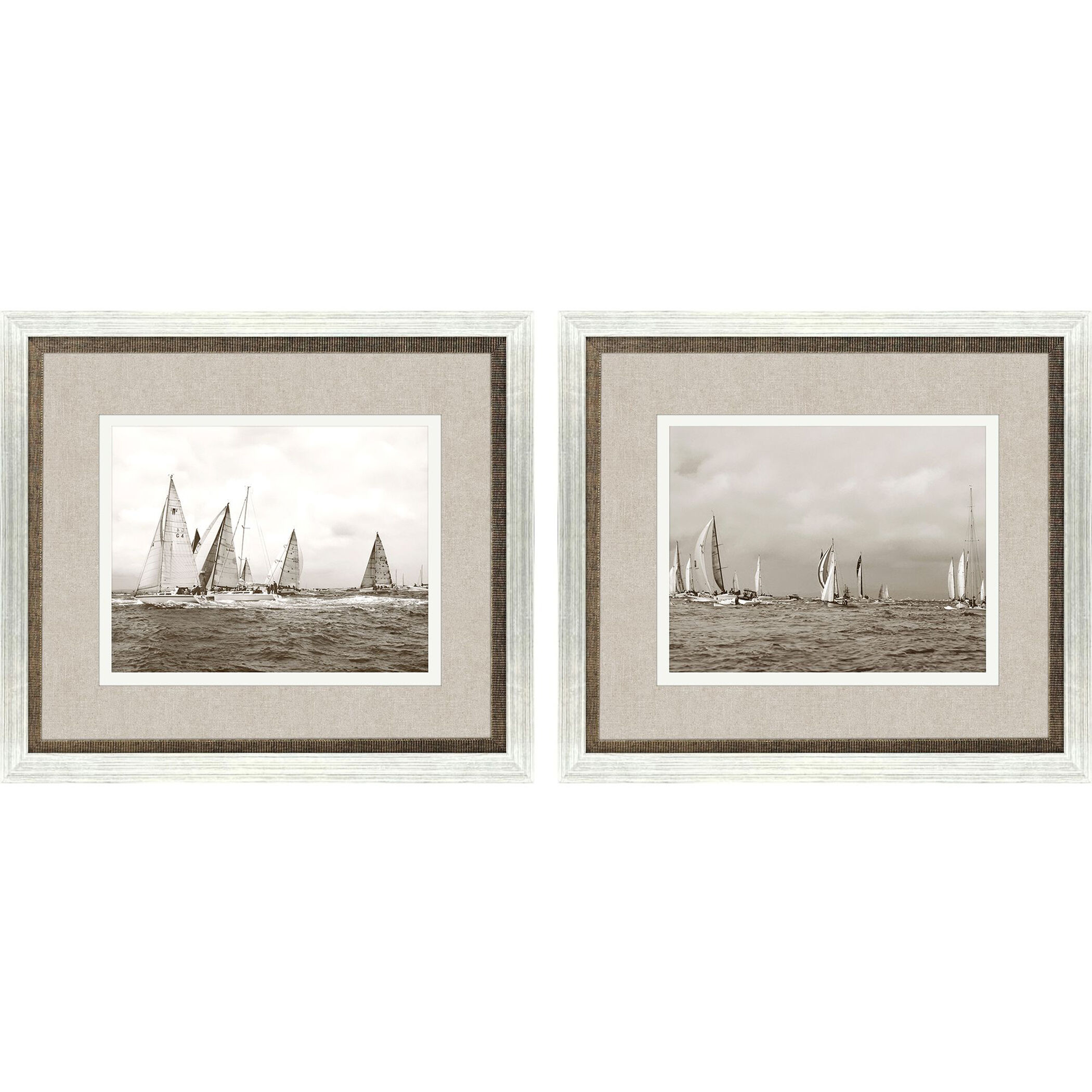 Regatta Brown and Gray and Sepia Framed Art