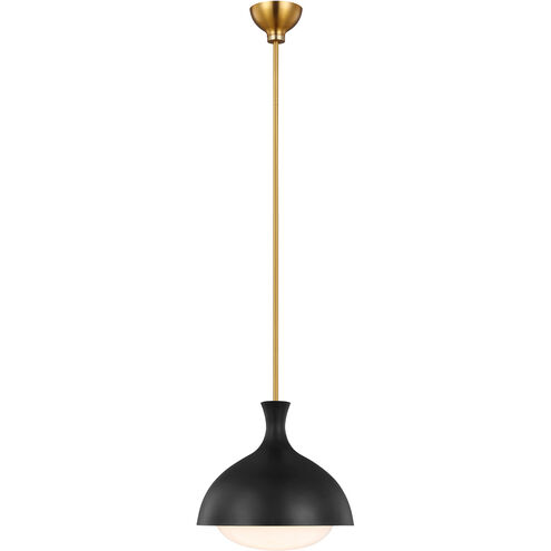 AERIN Lucerne 1 Light 11.5 inch Midnight Black and Burnished Brass Pendant Ceiling Light in Burnished Brass / Midnight Black