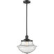 Franklin Restoration Oxford 1 Light 12 inch Oil Rubbed Bronze Mini Pendant Ceiling Light in Incandescent, Seedy, Franklin Restoration