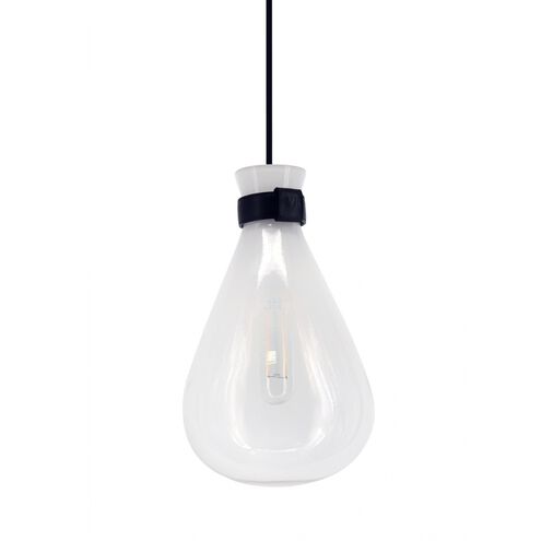Del Mar 1 Light 8 inch White and Clear Pendant Ceiling Light