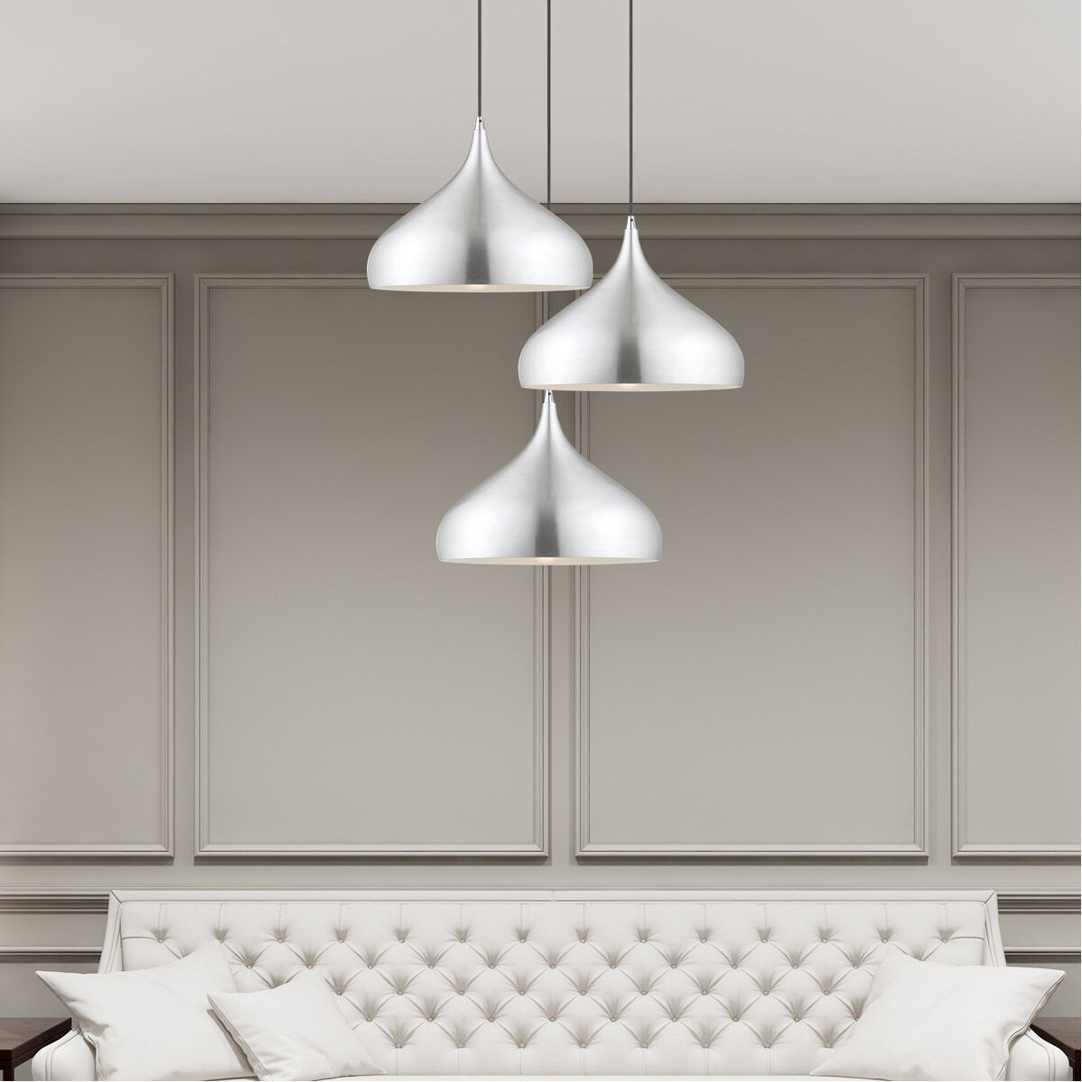 Allison 1 Light 15.75 inch Brushed Aluminum Mini Pendant Ceiling Light