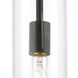 Restoration Pilaster 1 Light 5 inch Matte Black Mini Pendant Ceiling Light, Restoration