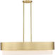Counterpoint 5 Light 42 inch Modern Gold Linear Chandelier Ceiling Light