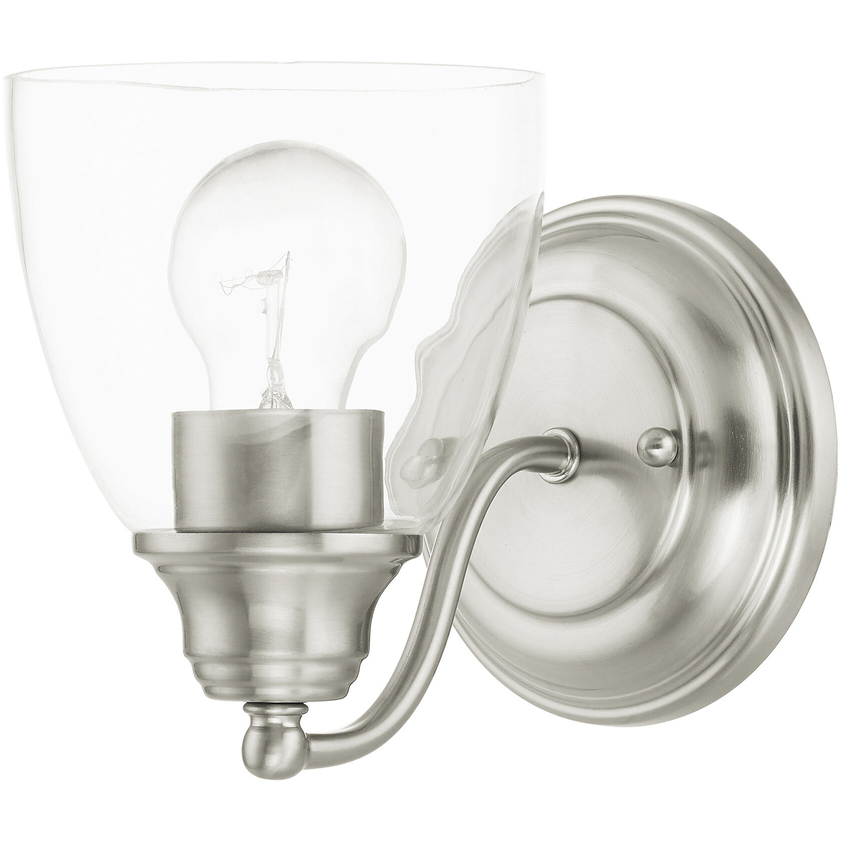 Montgomery 1 Light 5 inch Brushed Nickel Vanity Sconce Wall Light