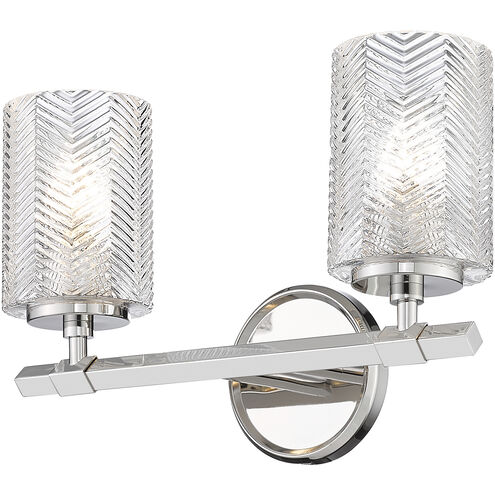 Dover Street 2 Light 14.25 inch Polished Nickel Vanity Wall Light