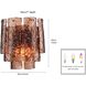Fire and Ice Sconce Wall Light in Dark Amber Glass