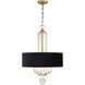 Grandeur 6 Light 24 inch Aged Antique Brass Pendant Ceiling Light