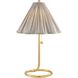 Martha 22.75 inch 15 watt Aged Brass Table Lamp Portable Light