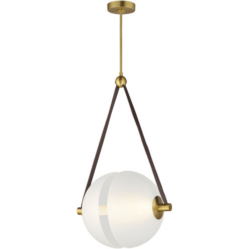 Dispatch LED 15.75 inch Natural Aged Brass Single Pendant Ceiling Light