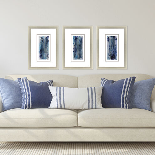 Inner Glimpse Blue and Green and Metallic and Turquoise Framed Art